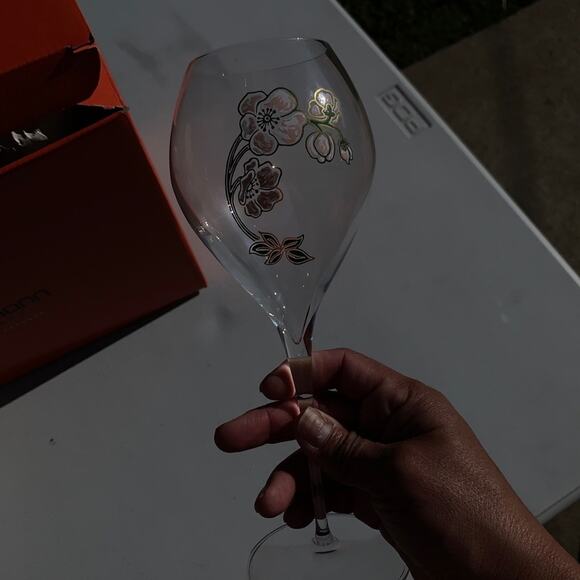 Perrier Jouet Verre Belle Epoque Hand PaintedAnimone Grand Champagne 6pc Set - Picture 12 of 12